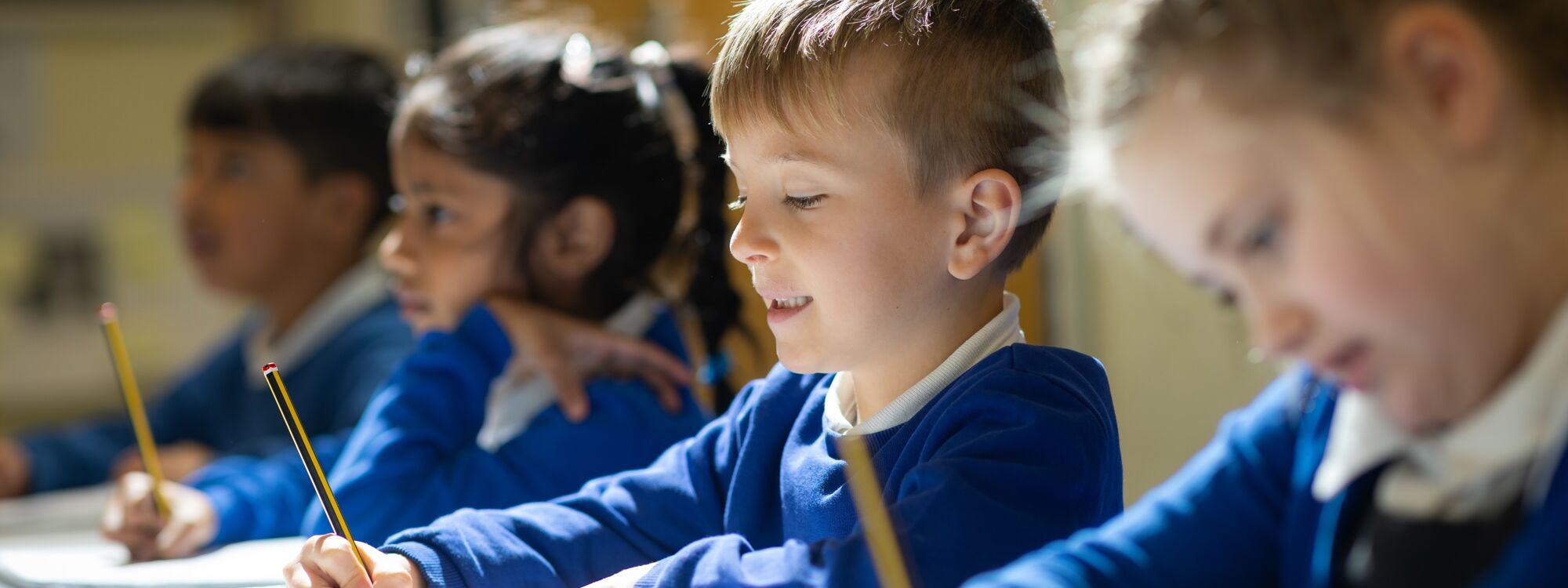 students writing
